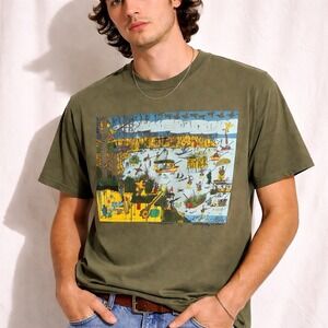 VTG 90s Duck Hunting Graphic T Shirt Single Stitch USA Humor Outdoor Rifle Large